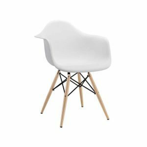 Claure Austin Lover Round Chair White Wooden